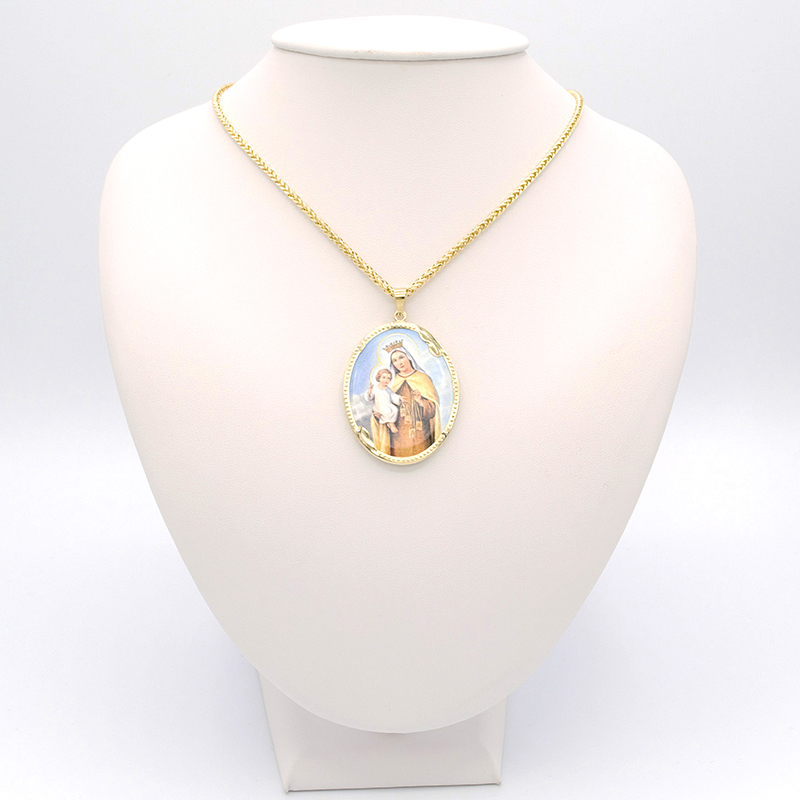 Zlatá Madonka s dítětem ve smaltu 8,40g