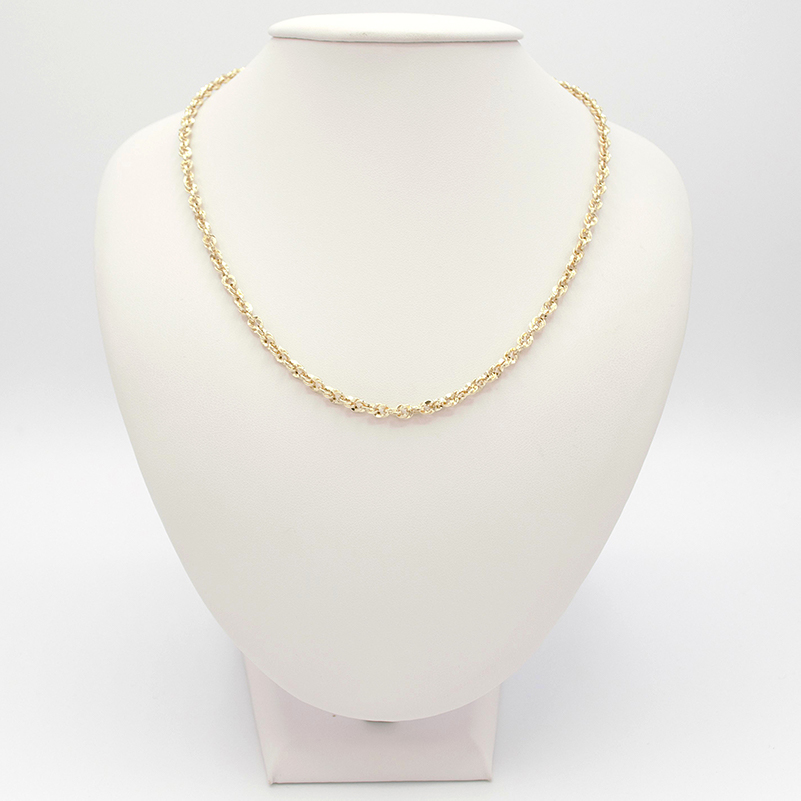 Zlatý proplétaný řetízek Anker zdobený v lesklém vzhledu 5,50g 