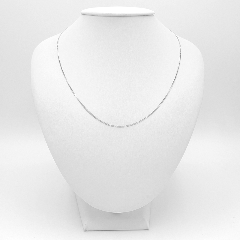 Řetízek z bílého zlata Pancer broušený 1,35g