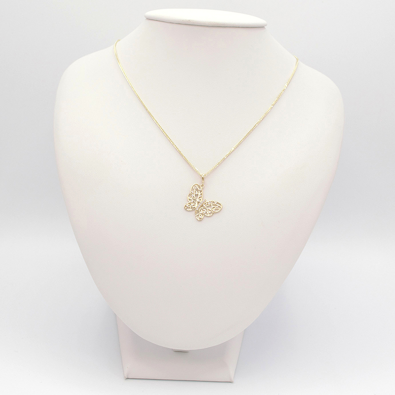 Zlatý přívěsek motýl zdobený zirkony 1,60g