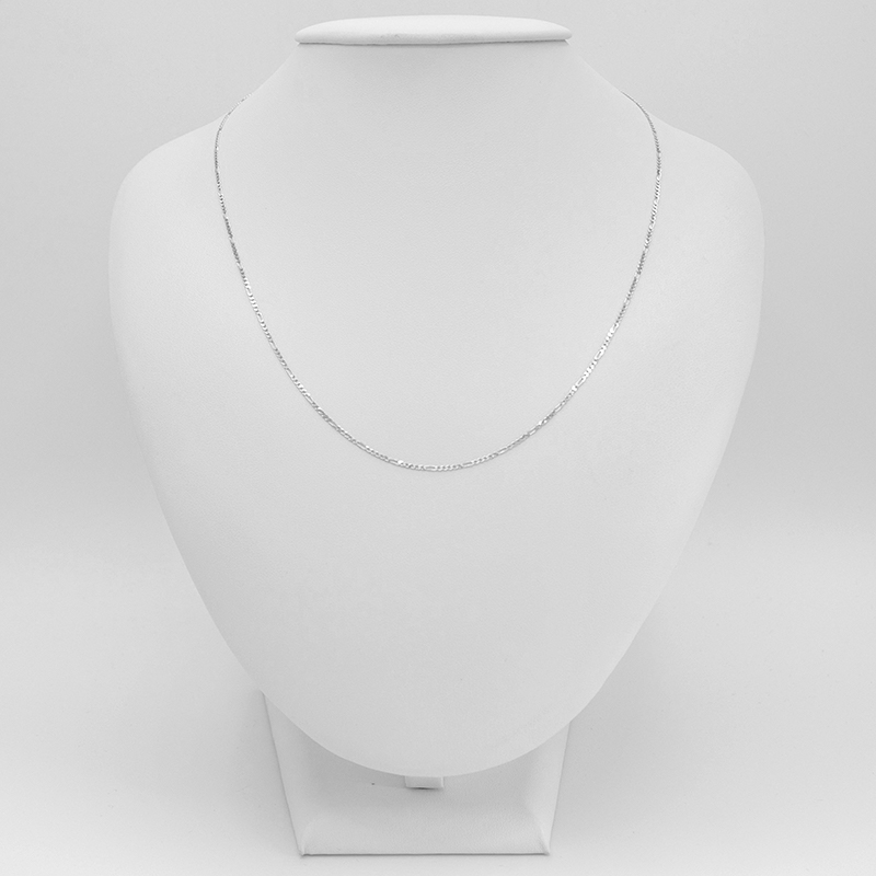 Řetízek z bílého zlata Figaro jemný 1,70g