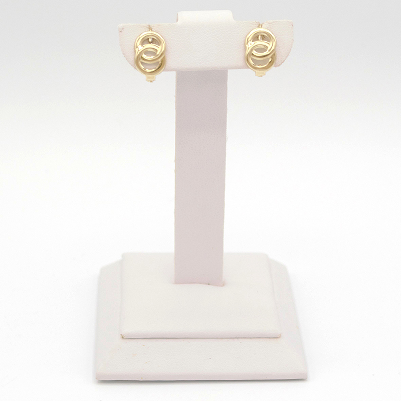 Zlaté náušnice propojená kolečka na klips 1,60g