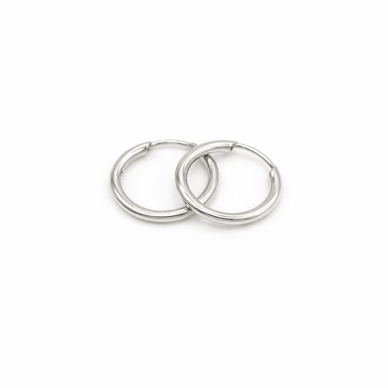 Náušnice z bílého zlata kruhy malé 