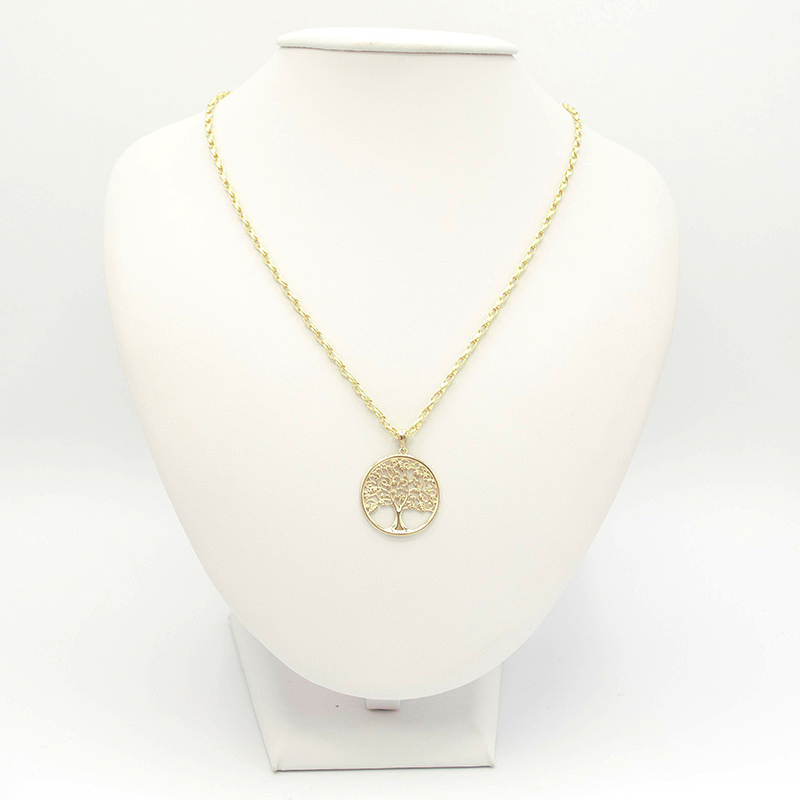 Zlatý přívěsek strom života kulatý 