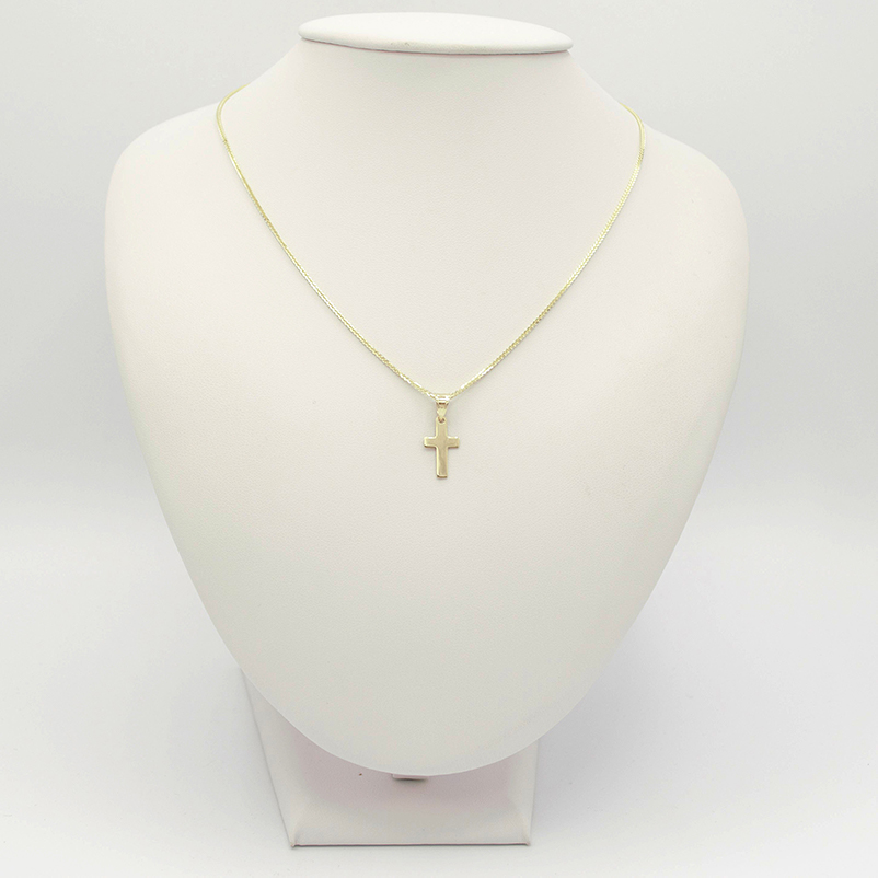 Zlatý přívěsek křížek hladký 