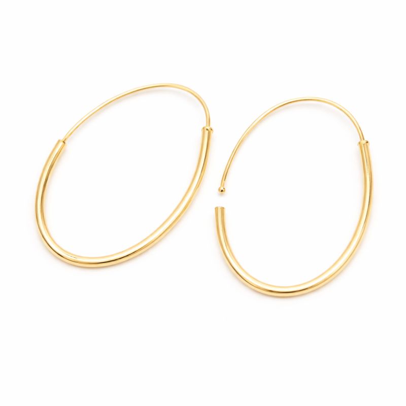 Zlaté náušnice jemné ovály 