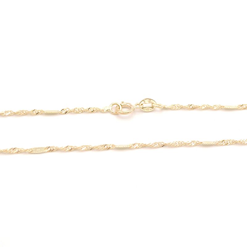 Zlatý řetízek Singapore jemný s ploškami 