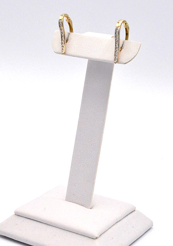 Zlaté náušnice s pruhem zirkonů 2,05g