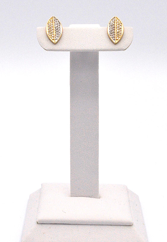 Zlaté náušnice se zirkony dvě barvy zlata 2,15g