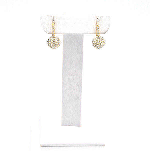 Zlaté náušnice kulaté se zirkony 2,78g