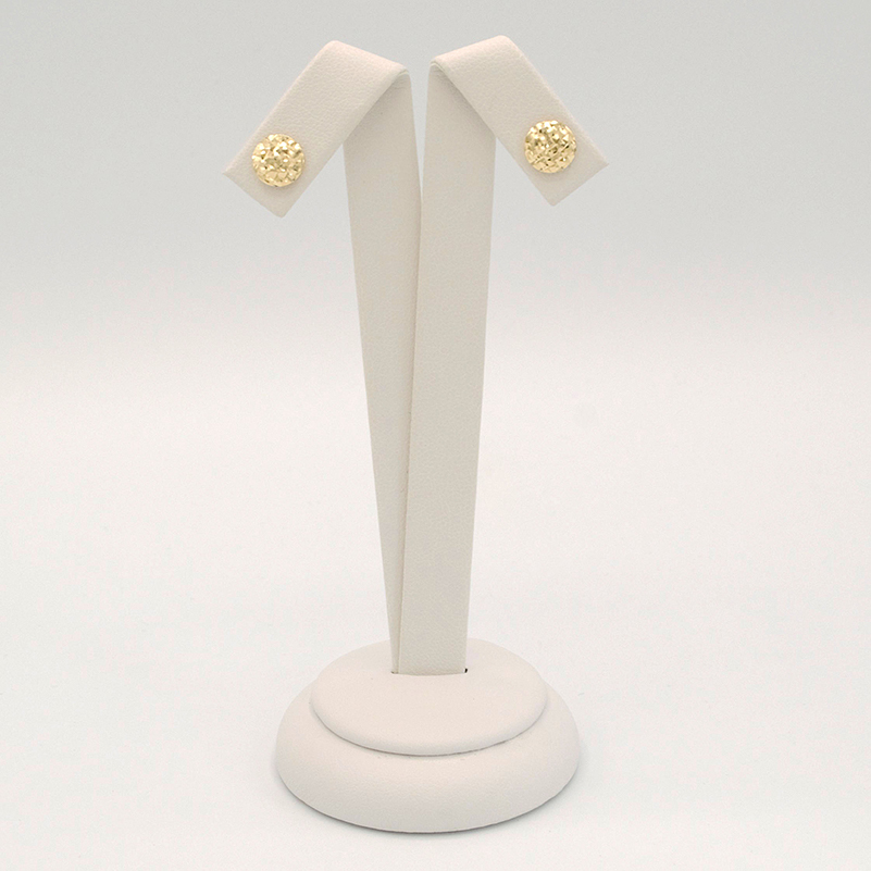 Zlaté náušnice pecky na puzetu se zdobením menší 1,13g