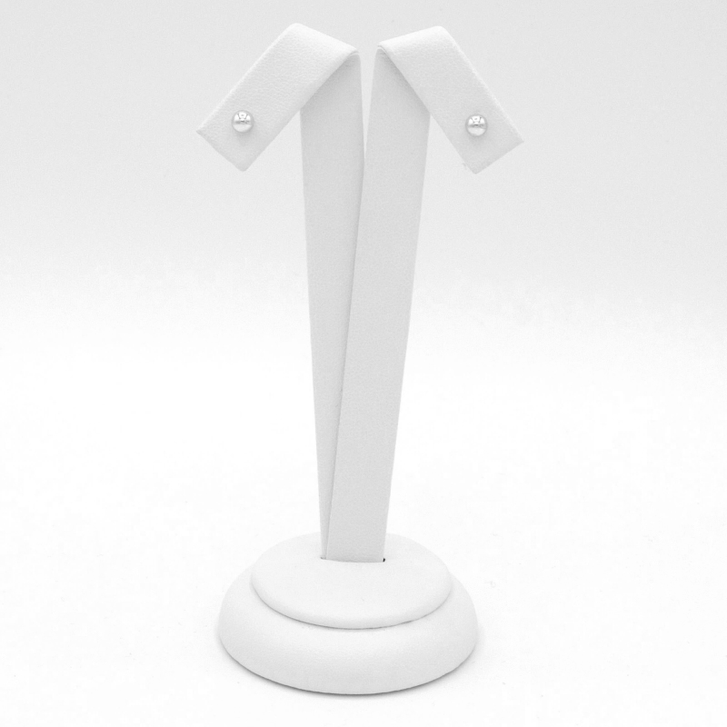 Náušnice z bílého zlata, kulaté pecky na puzetu 0,85g