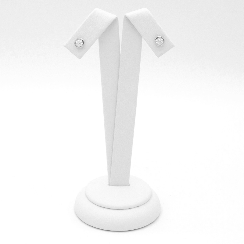 Náušnice z bílého zlata se zirkonem1,10g