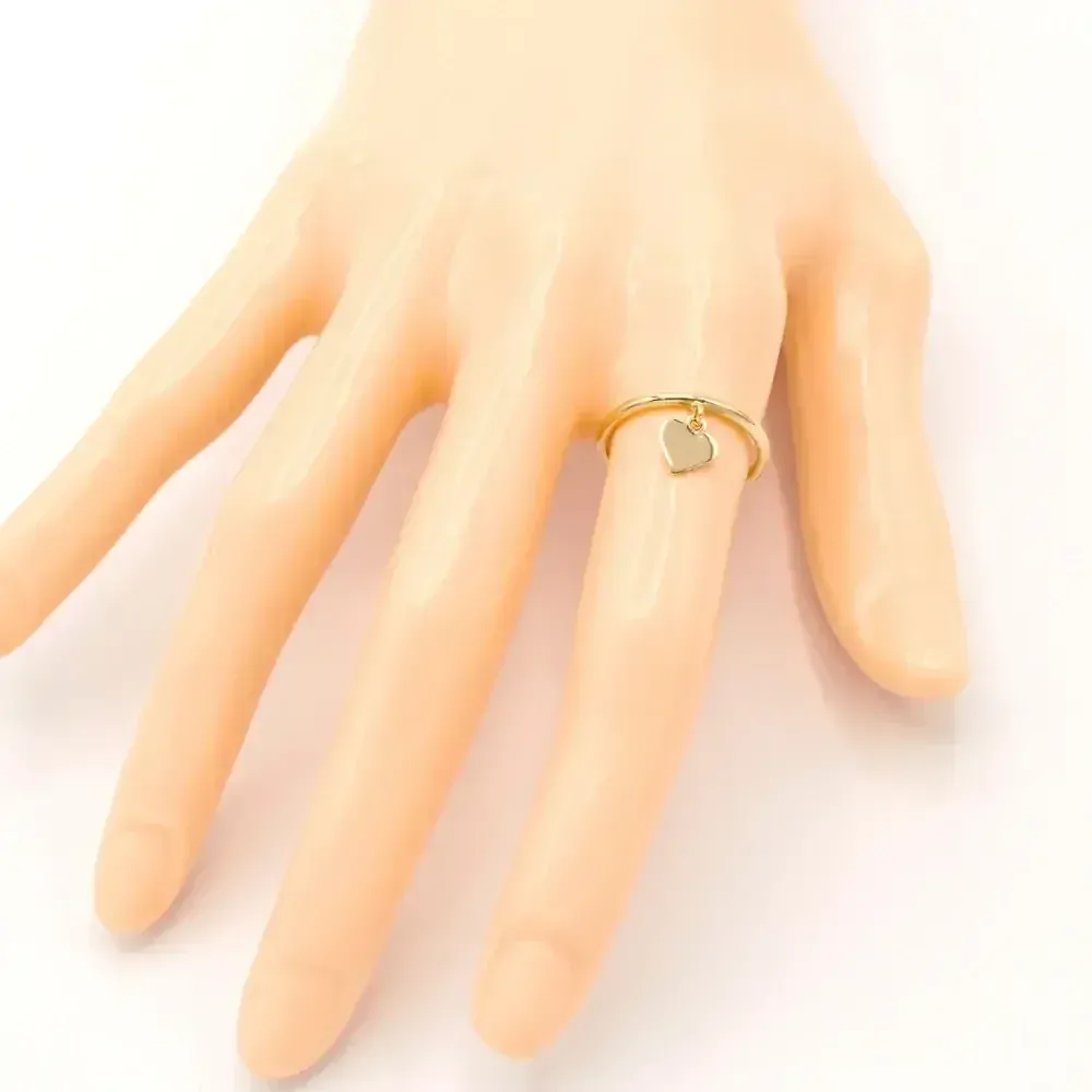 Zlatý prsten se zavěšeným srdíčkem 1,35g