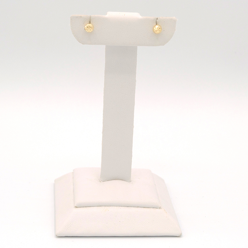 Zlaté náušnice pecky zdobené na puzetu 0,63g