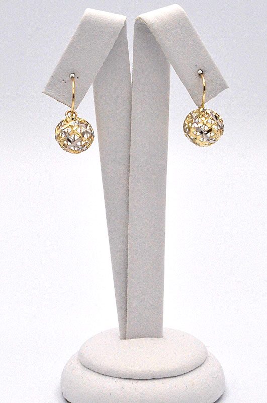 Zlaté náušnice kulaté dvě barvy zlata 1,70g