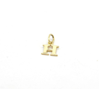 Zlatý přívěsek písmeno H 0,39g