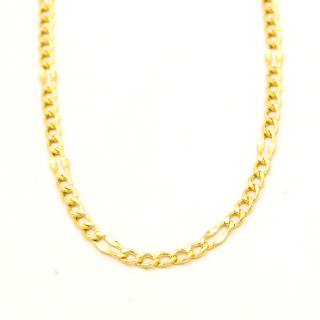 Zlatý řetízek Figaro kávové zrno 1,90g