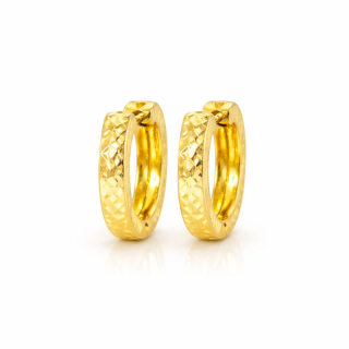 Zlaté náušnice kruhy zdobené 1,60g