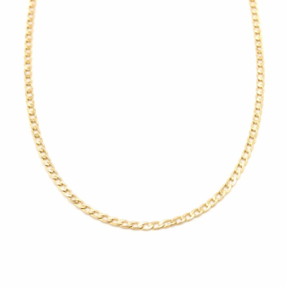 Zlatý řetízek Pancer zdobený proužky