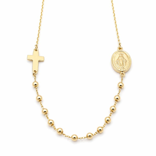 Zlatý řetízek Růženec zdobený 