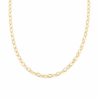 Zlatý řetízek Anker zdobený proužky 1,15g