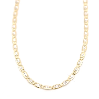 Zlatý řetízek Valentina zdobená dvě barvy zlata 2,40g