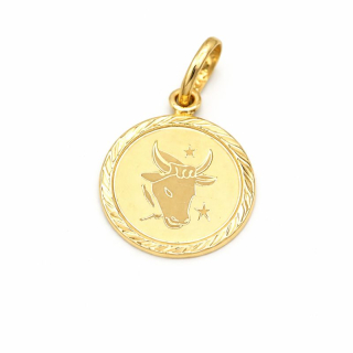 Zlatý přívěsek znamení býk 